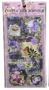 2ABC Decorative Stickers - Purple Silk Whisper