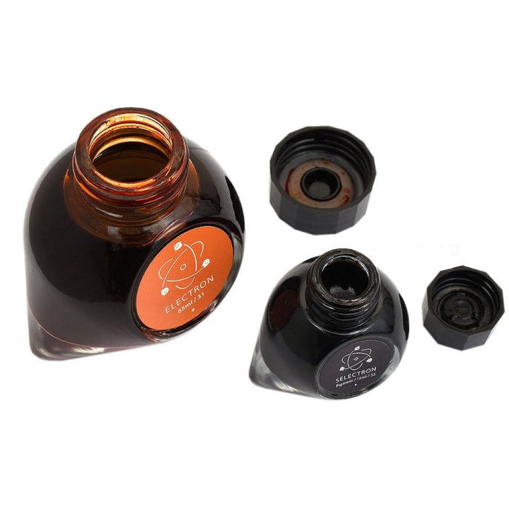 Colorverse | Multiverse Series | Season 3 | Fountain Pen Ink | Electron | Orange | 65ml and 15ml | 2 Bottle Set - Aarcaai