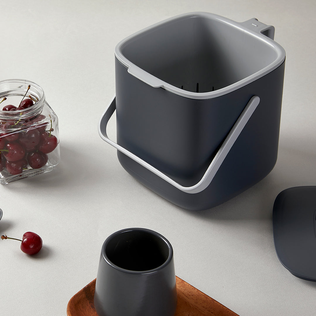 Litem | Multi Utility Waste Bin | Dark Grey | For Office Home & Kitchen