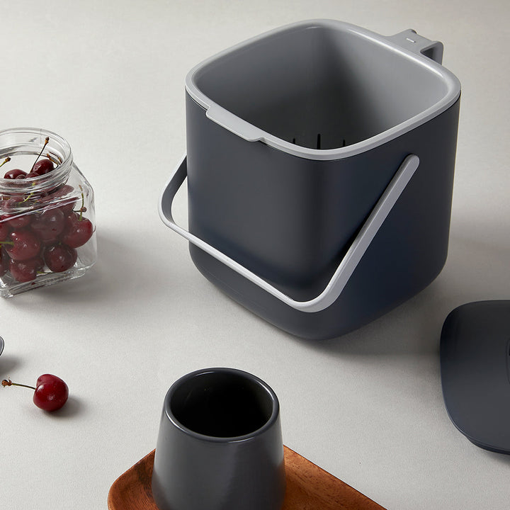 Litem | Multi Utility Waste Bin | Dark Grey | For Office Home & Kitchen