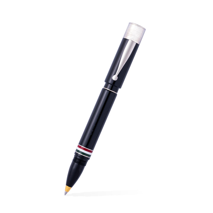 Gioia | Fountain Pen &amp; Rollerball Pen | Partenope | Black | Ruthenium Trims