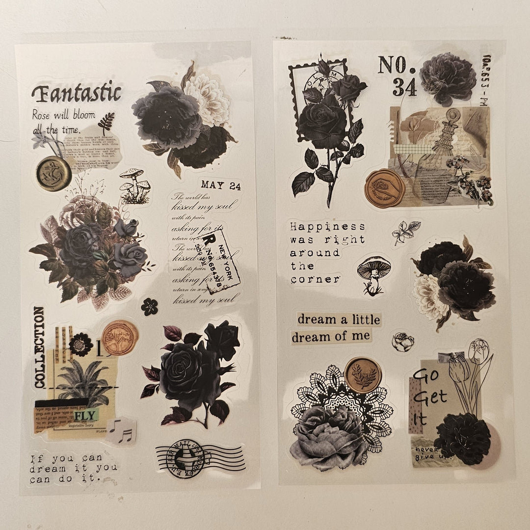 2ABC Decorative Stickers - Elegant Flowers