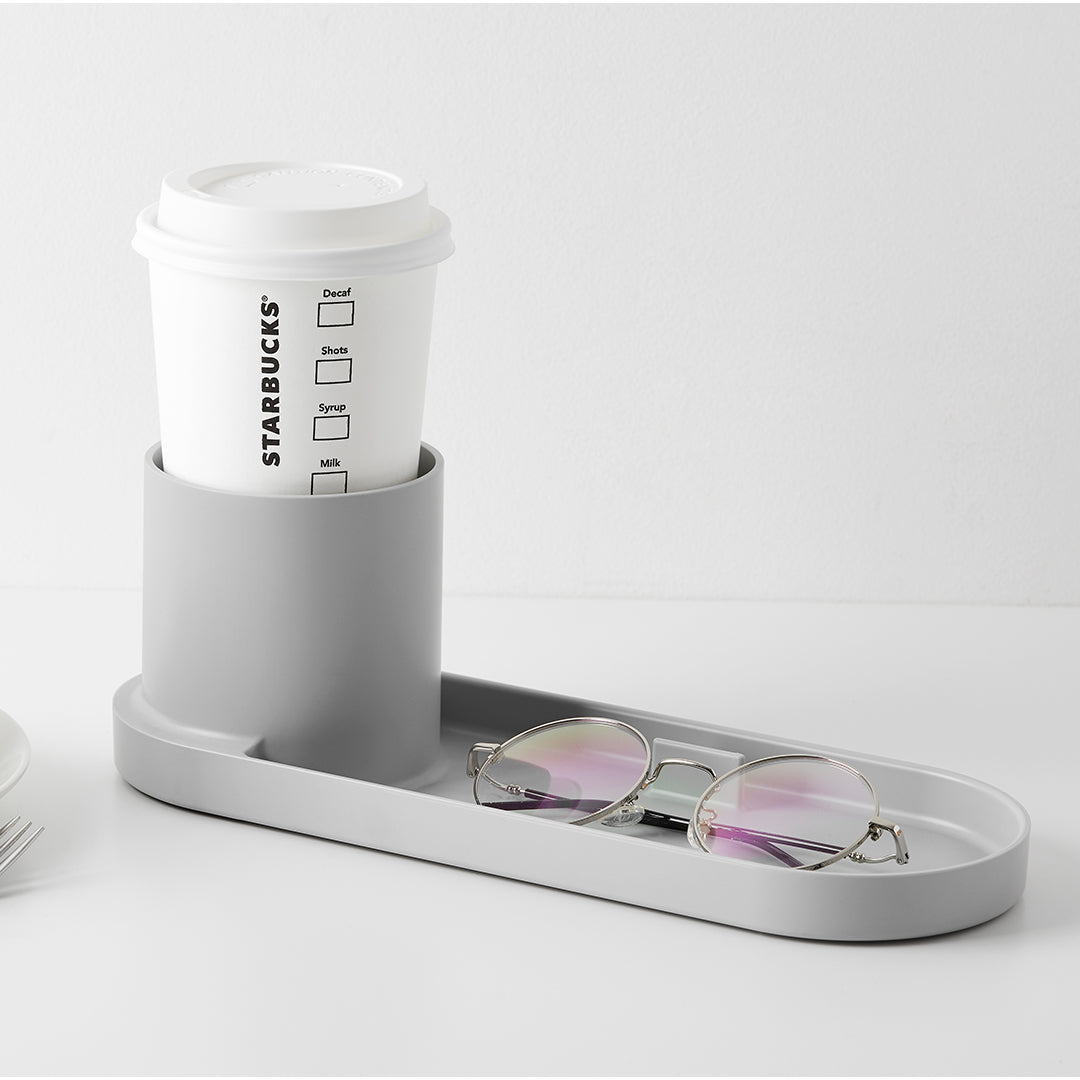 Litem | Pen Stand with Tray | Organizer | Ivory | Holder Tray