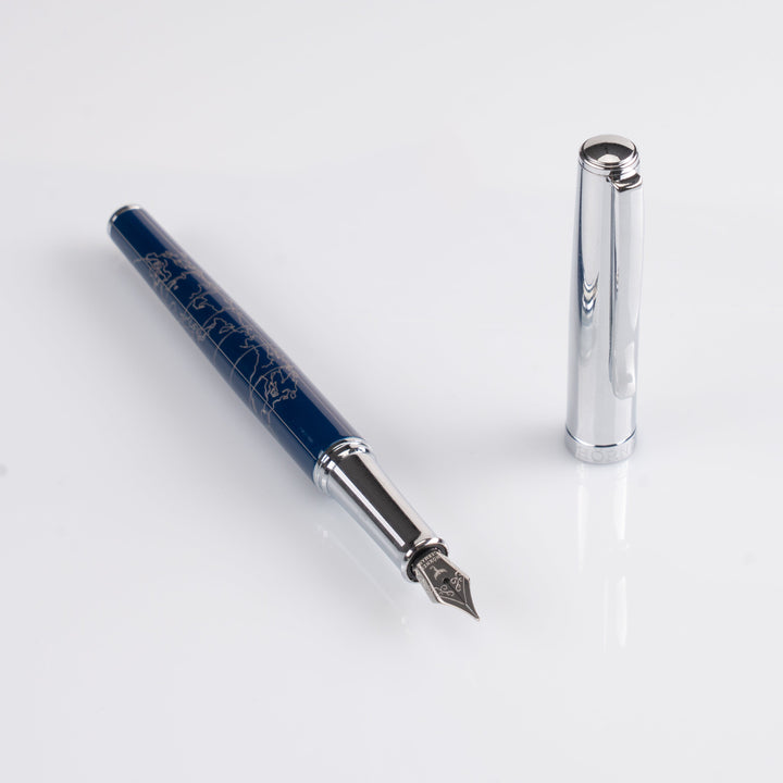 Horner | Terra | Fountain Pen | Blue Chrome