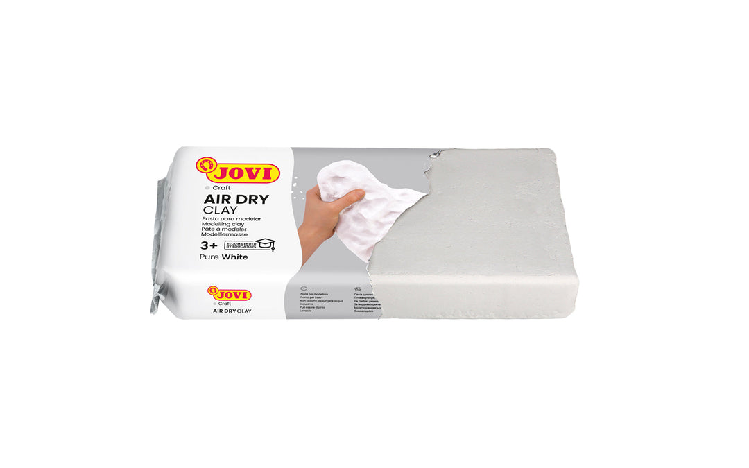 Jovi | European Air-Dry | Modelling Teracotta Clay | White | 1 Packet of 1kg