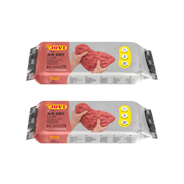 Jovi | European Air-Dry | Modelling Terracotta Clay | Brown | 2 Packet | 250 Grams Each