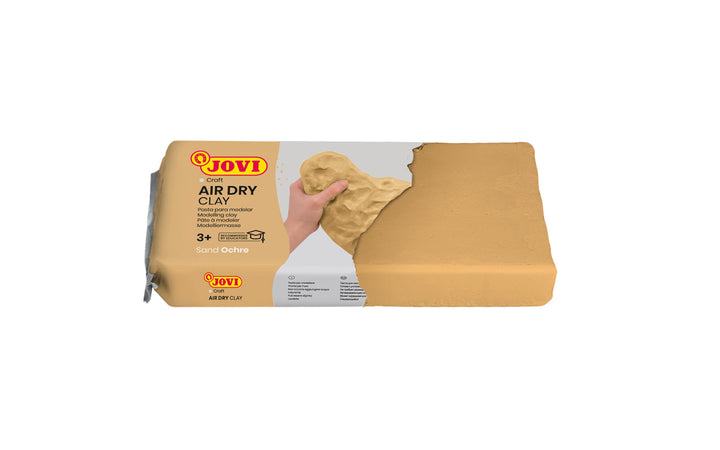 Jovi European Air-Dry Modeling Grey Clay 3 Packets - Each Pack of 250 Grams for Sculpting Pottery Art &amp; Craft Handicraft Educational Purpose Fine Motor Skills