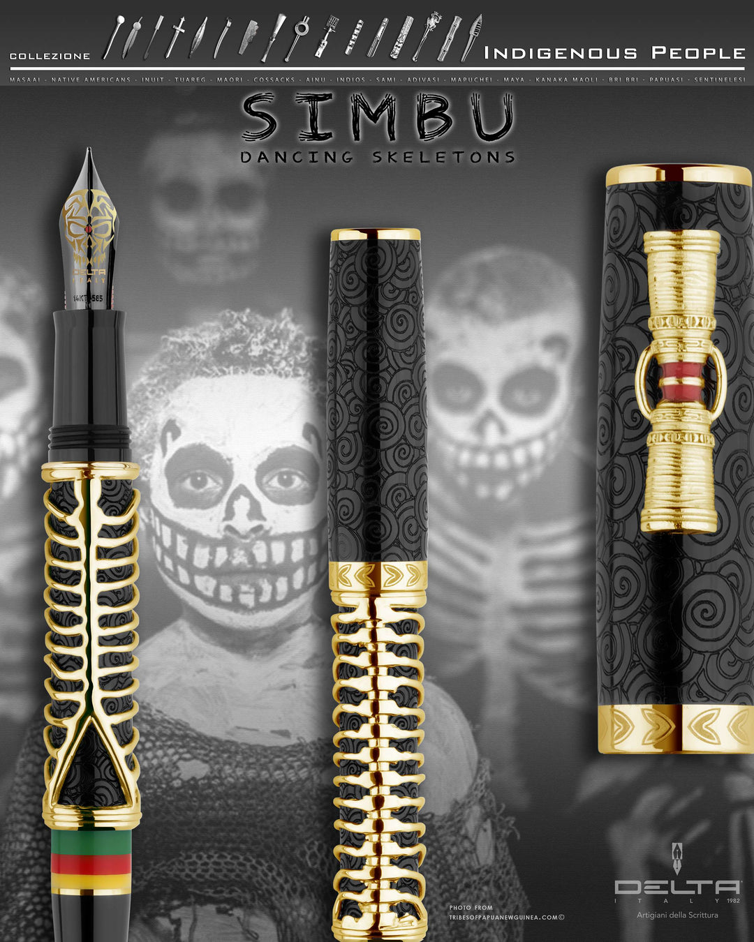 Delta Indigenous People Simbu Vermeil Limited Edition Fountain Pen