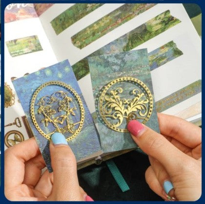 Kawaii-Q Notebook Accessories Set - Water Lilies at Midnight