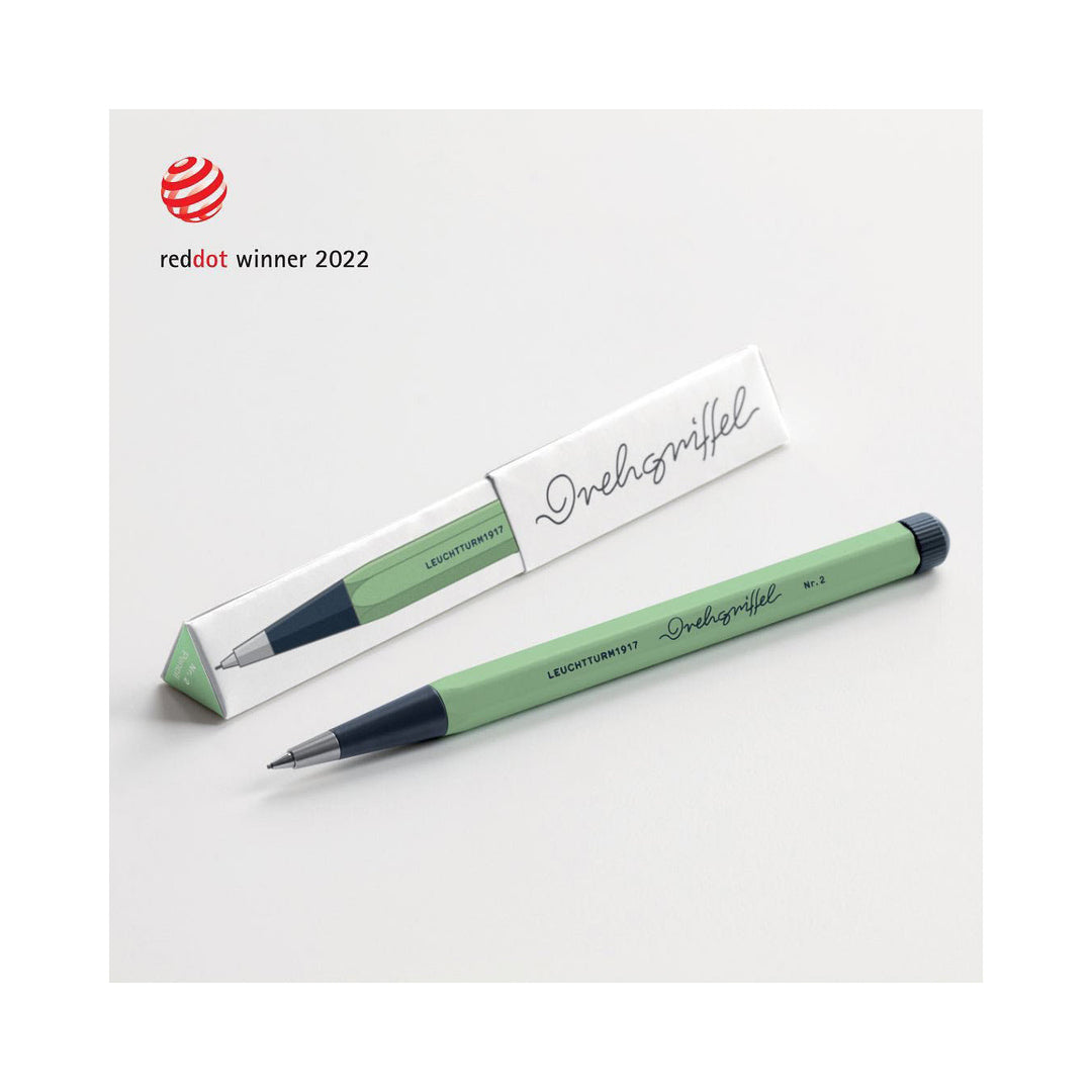 LEUCHTTURM1917 0.7mm Mechanical Clutch Pencil | Graphite HB Lead | Drehgriffel No. 2 | Sage Green | Twist Mechanism