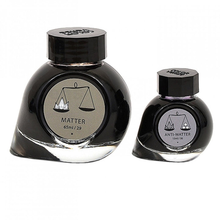 Colorverse | Multiverse Series | Season 3 | Matter | Anti-Matter | Fountain Pen Ink | Grey | 65ml and 15ml | 2 Bottle Set - Aarcaai