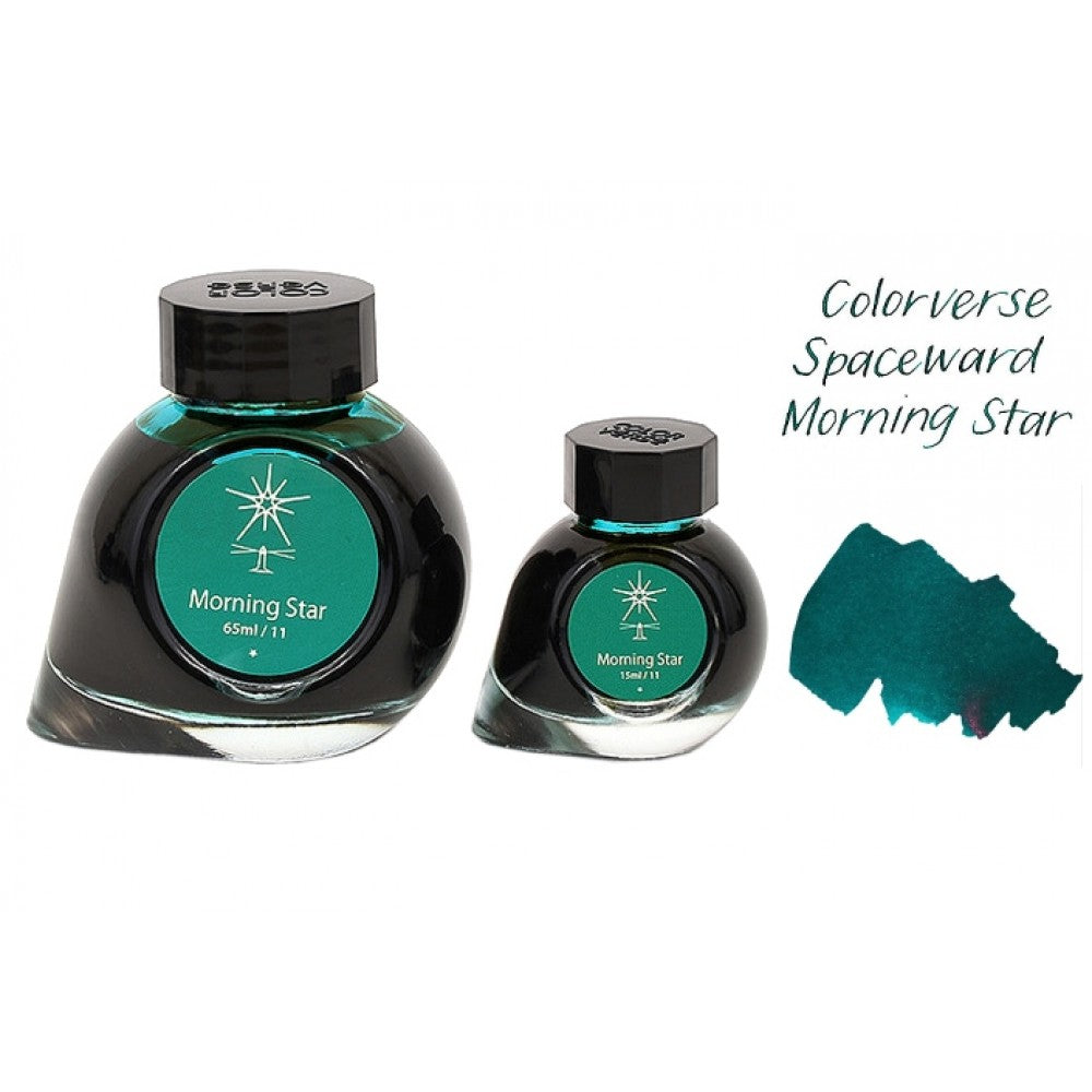 Colorverse Ink | Spaceward Series | Morning Star | Turquoise | 65ml &amp; 15ml | 2 Bottle Set - Aarcaai