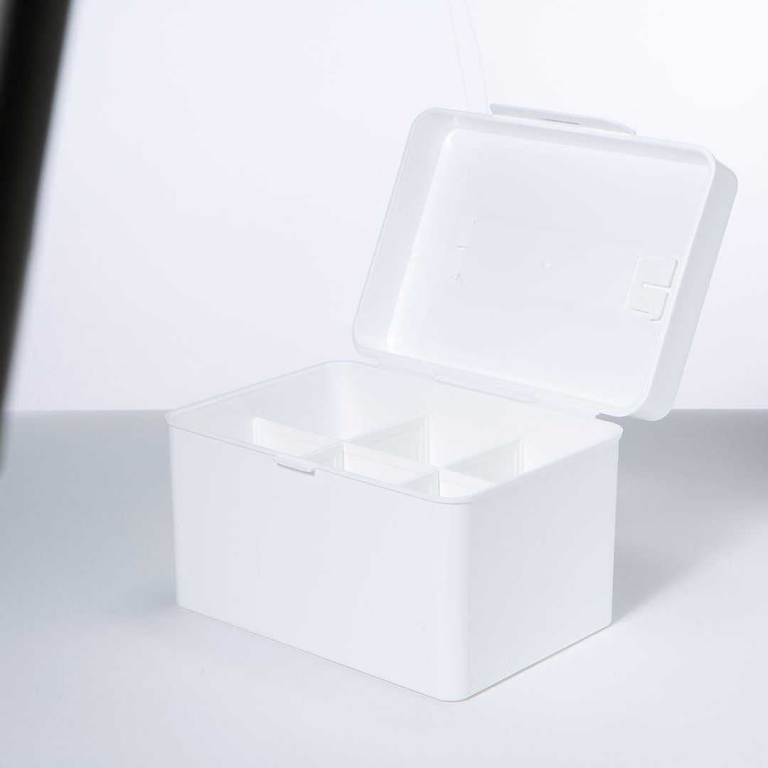 Litem | Multi Utility Storage Box With Lid | Orgnaizer | White |My Cube|  For Office &amp; Home