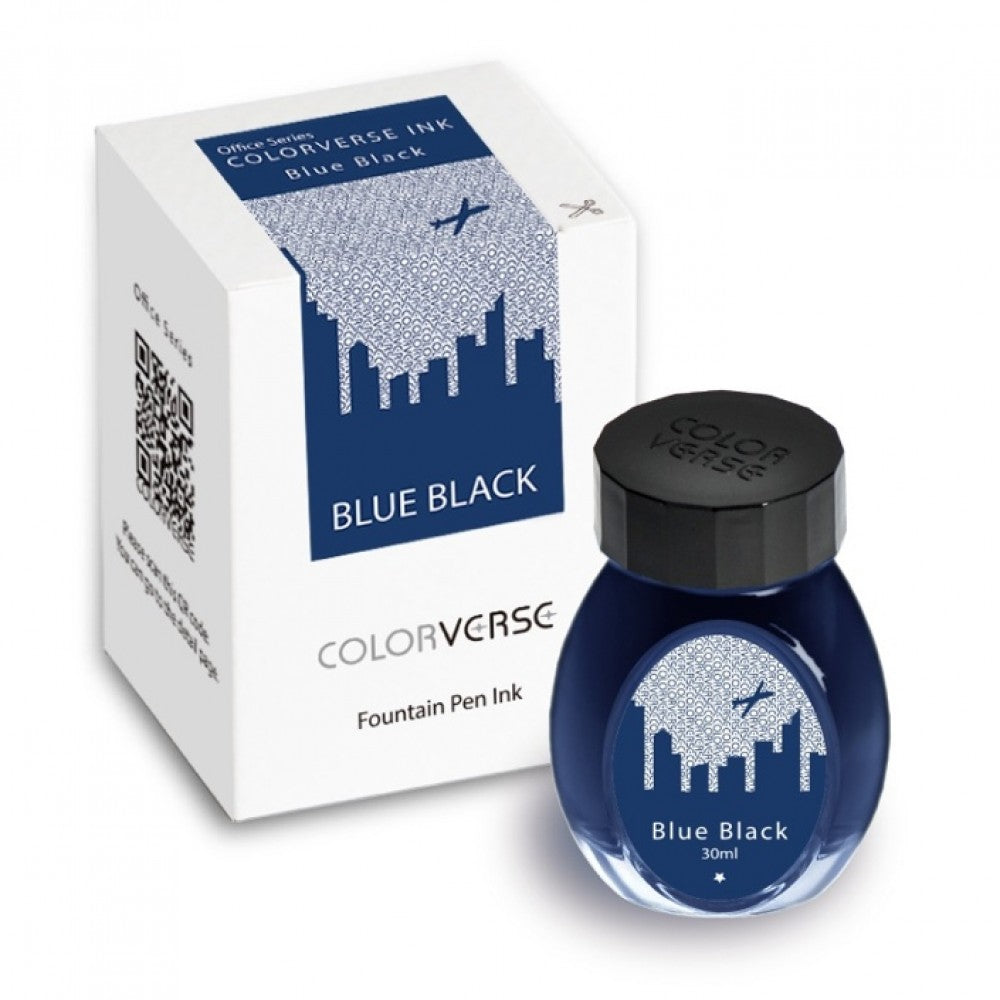 Colorverse | Office Series | Fountain Pen Ink | Blue and Black  Bottle | 30ml - Aarcaai