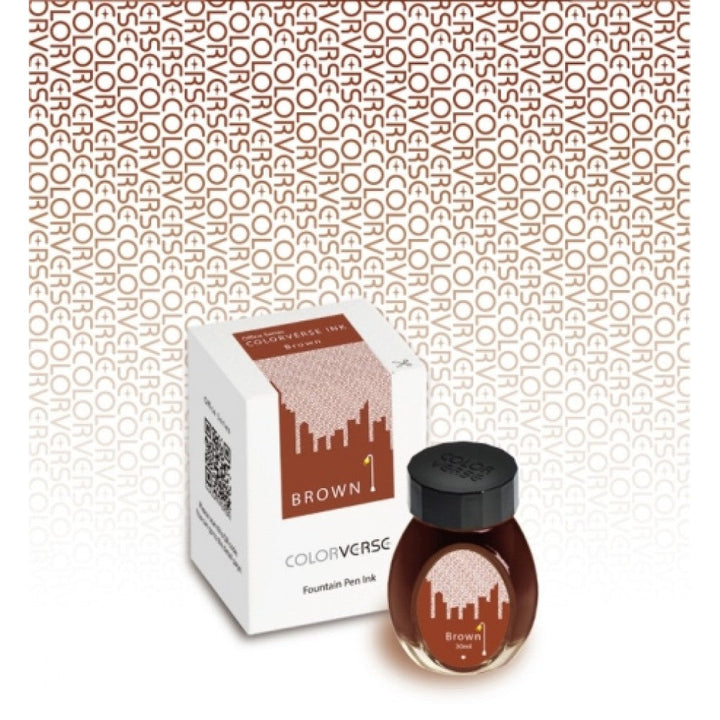 Colorverse | Office Series | Fountain Pen Ink | Brown | 30ml - Aarcaai