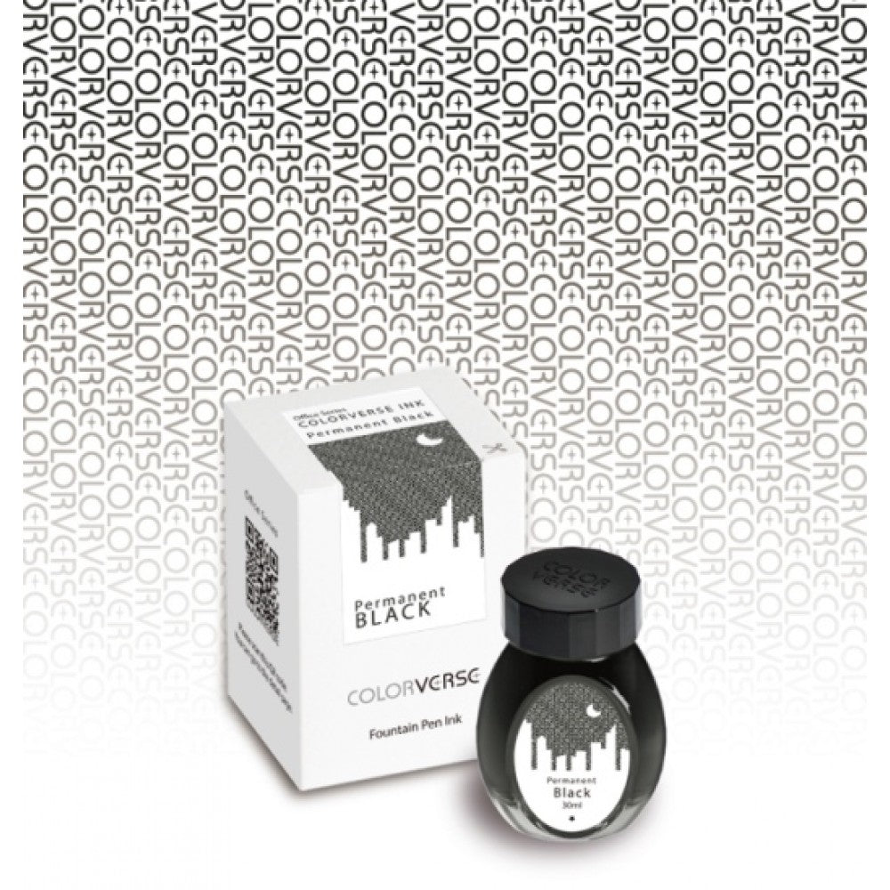 Colorverse | Office Series | Permanent Black | Fountain Pen Waterproof Ink | 30ml - Aarcaai