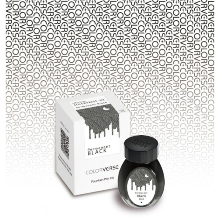 Colorverse | Office Series | Permanent Black | Fountain Pen Waterproof Ink | 30ml - Aarcaai