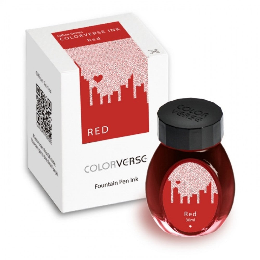 Colorverse | Office Series | Fountain Pen Ink | Red | 30ml - Aarcaai