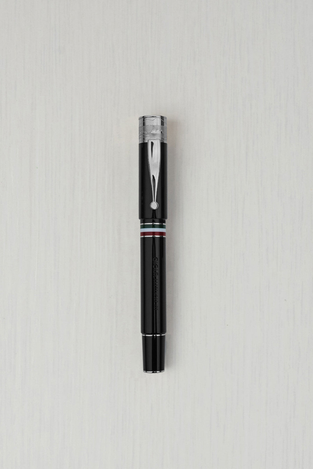 Gioia | Fountain Pen &amp; Rollerball Pen | Partenope | Black | Ruthenium Trims