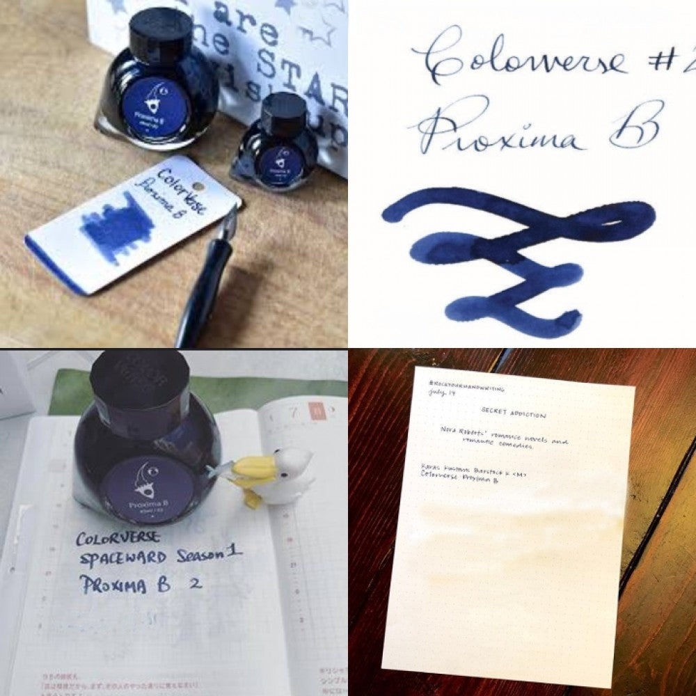 Colorverse Ink | Spaceward Series | Proxima B | Dark Blue | 65ml &amp; 15ml | 2 Bottle Set - Aarcaai