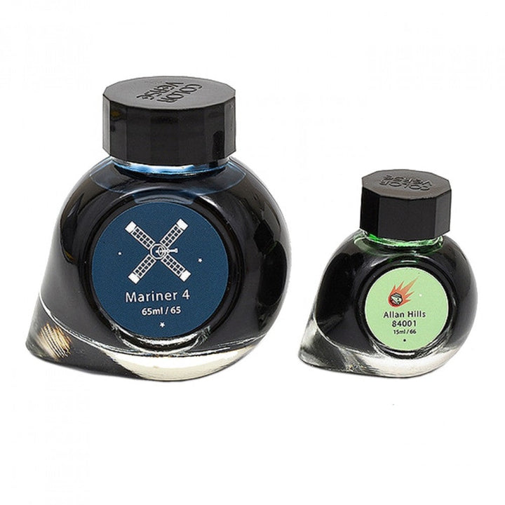 Colorverse Ink | Mariner 4 | Allan Hills 84001 | Dark Blue &amp; Light Green | 65ml &amp; 15ml Set - Aarcaai