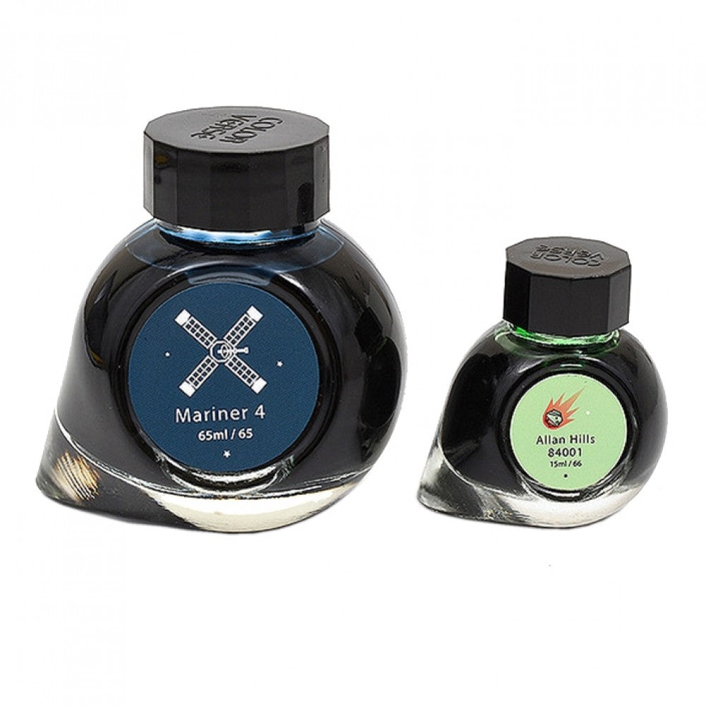 Colorverse Ink | Mariner 4 | Allan Hills 84001 | Dark Blue &amp; Light Green | 65ml &amp; 15ml Set - Aarcaai