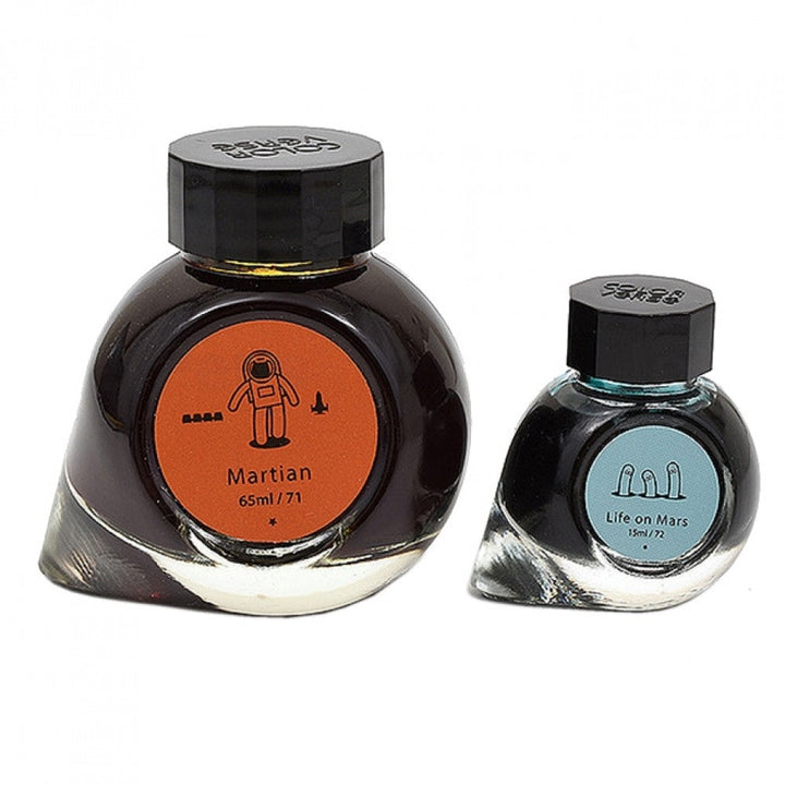 Colorverse Ink | Martian (65ml) and Life On Mars (15ml) | Orange and Gray | 2 Bottle Set | Dye-Based Nontoxic - Aarcaai