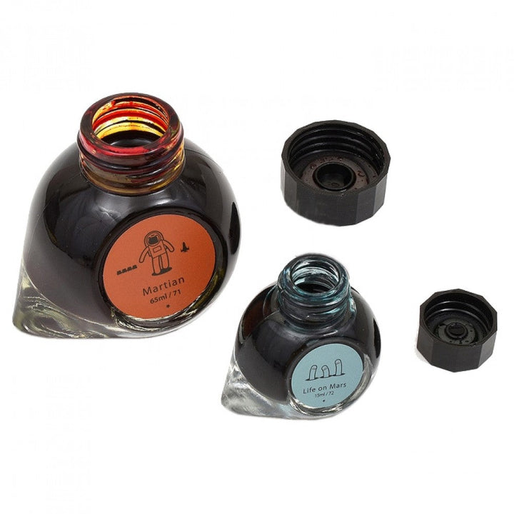 Colorverse Ink | Martian (65ml) and Life On Mars (15ml) | Orange and Gray | 2 Bottle Set | Dye-Based Nontoxic - Aarcaai