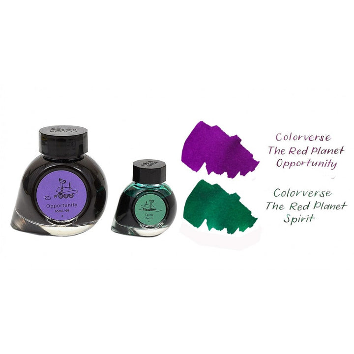 Colorverse Ink | Season 5 | The Red Planet | Opportunity (65ml) and Spirit (15ml) | Purple and Green | 2 Bottle Set | Dye-Based Nontoxic - Aarcaai