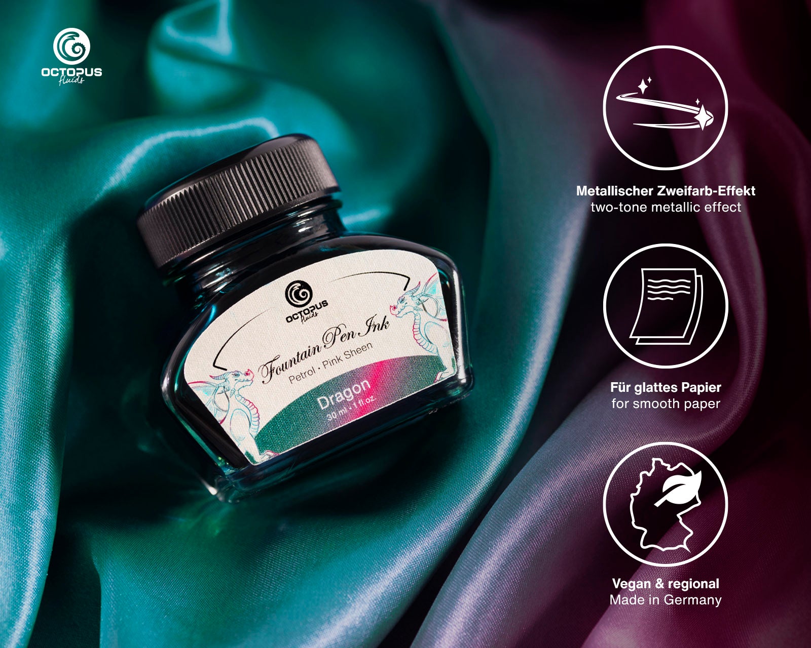 Octopus Sheen Collection Fountain Pen Ink - Dragon – AARCAAI