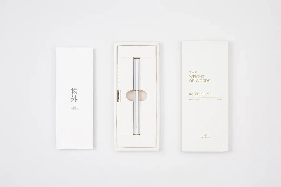 Ystudio | Rollerball Pen | Classic Revolve | Brass White