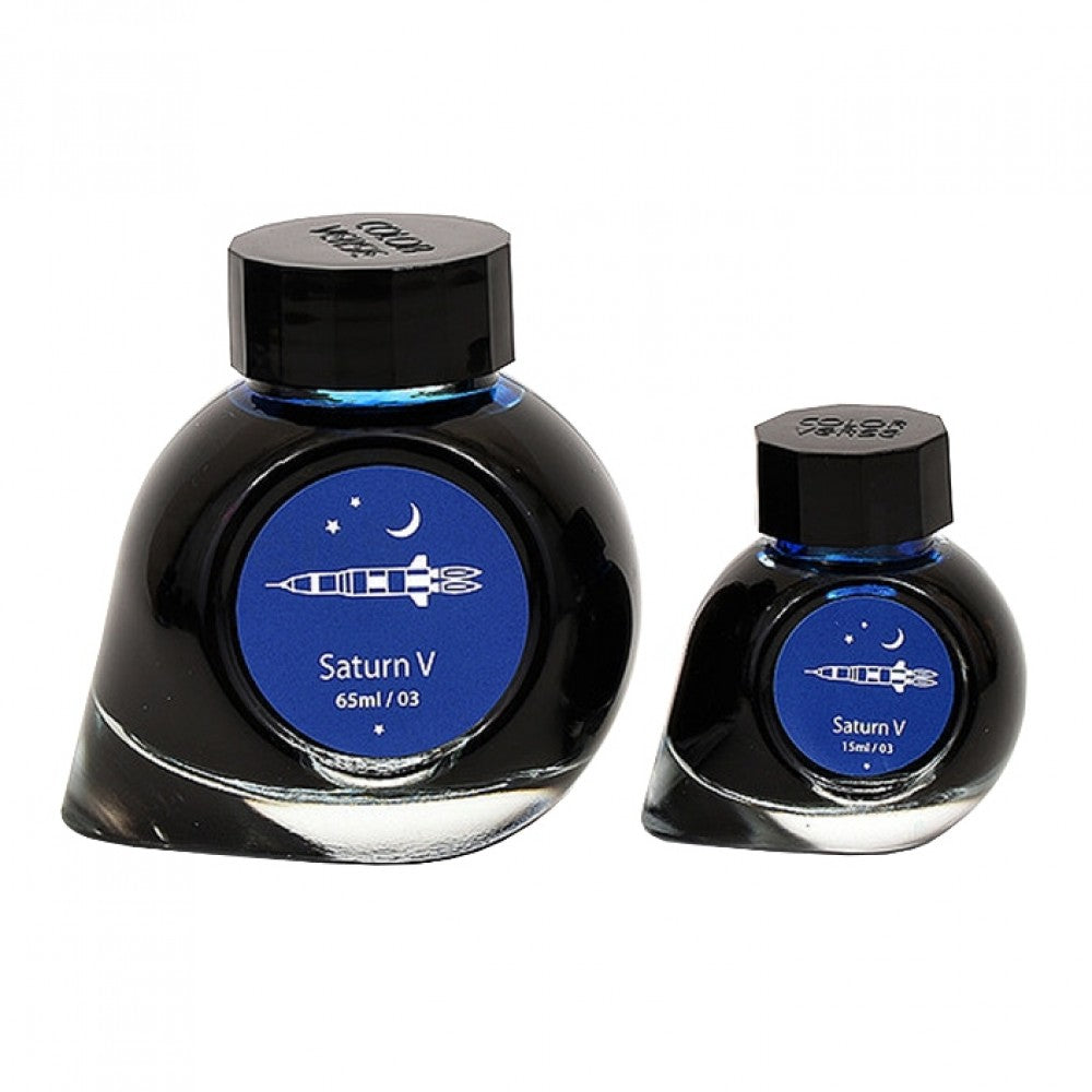 Colorverse Ink | Spaceward Series | Saturn V | Dark Blue | 65ml &amp; 15ml | 2 Bottle Set - Aarcaai
