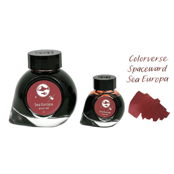 Colorverse Ink | Spaceward Series | Sea Europa | Red | 65ml &amp; 15ml | 2 Bottle Set - Aarcaai