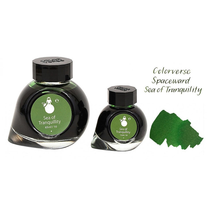 Colorverse Ink | Spaceward Series | Sea Of Tranquility | Green | 65ml &amp; 15ml | 2 Bottle Set - Aarcaai