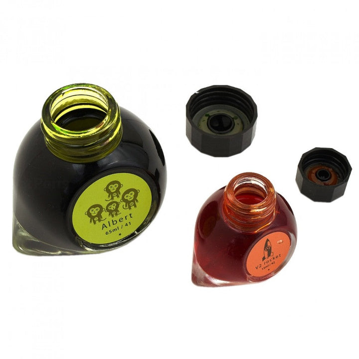 Colorverse Ink | Trailblazer In Space | Albert Light Green &amp; V2 Rocket Orange | 65ml &amp; 15ml | 2 Bottle Set - Aarcaai