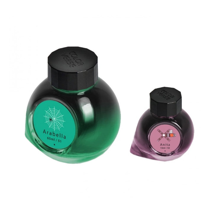 Colorverse Ink | Trailblazer In Space | Arabella Green &amp; Anita Pink | 65ml &amp; 15ml | 2 Bottle Set - Aarcaai
