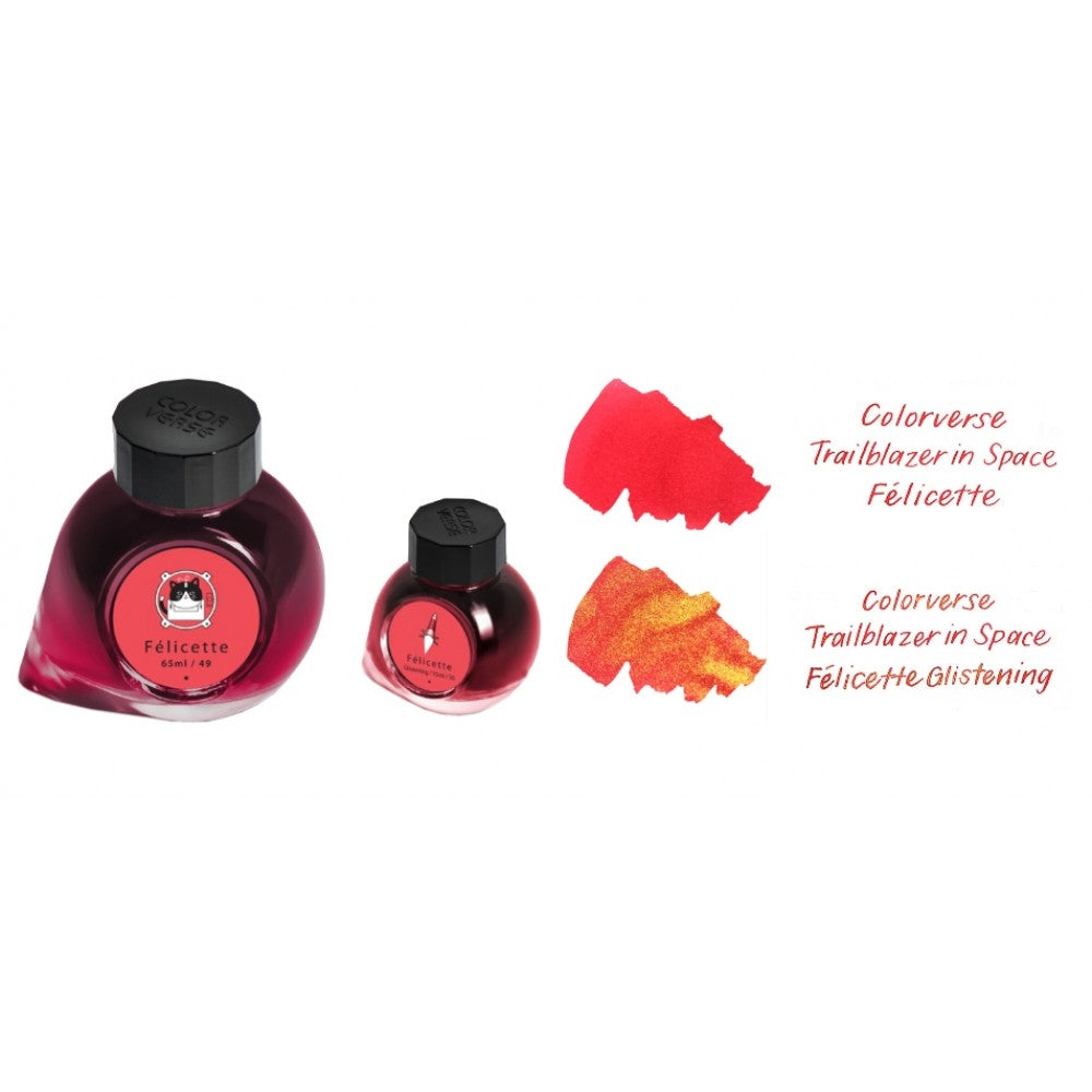 Colorverse Ink | Trailblazer In Space | Felicette | Red | 65ml &amp; 15ml | 2 Bottle Set - Aarcaai