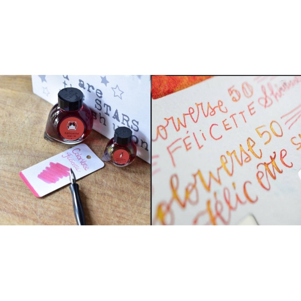 Colorverse Ink | Trailblazer In Space | Felicette | Red | 65ml &amp; 15ml | 2 Bottle Set - Aarcaai