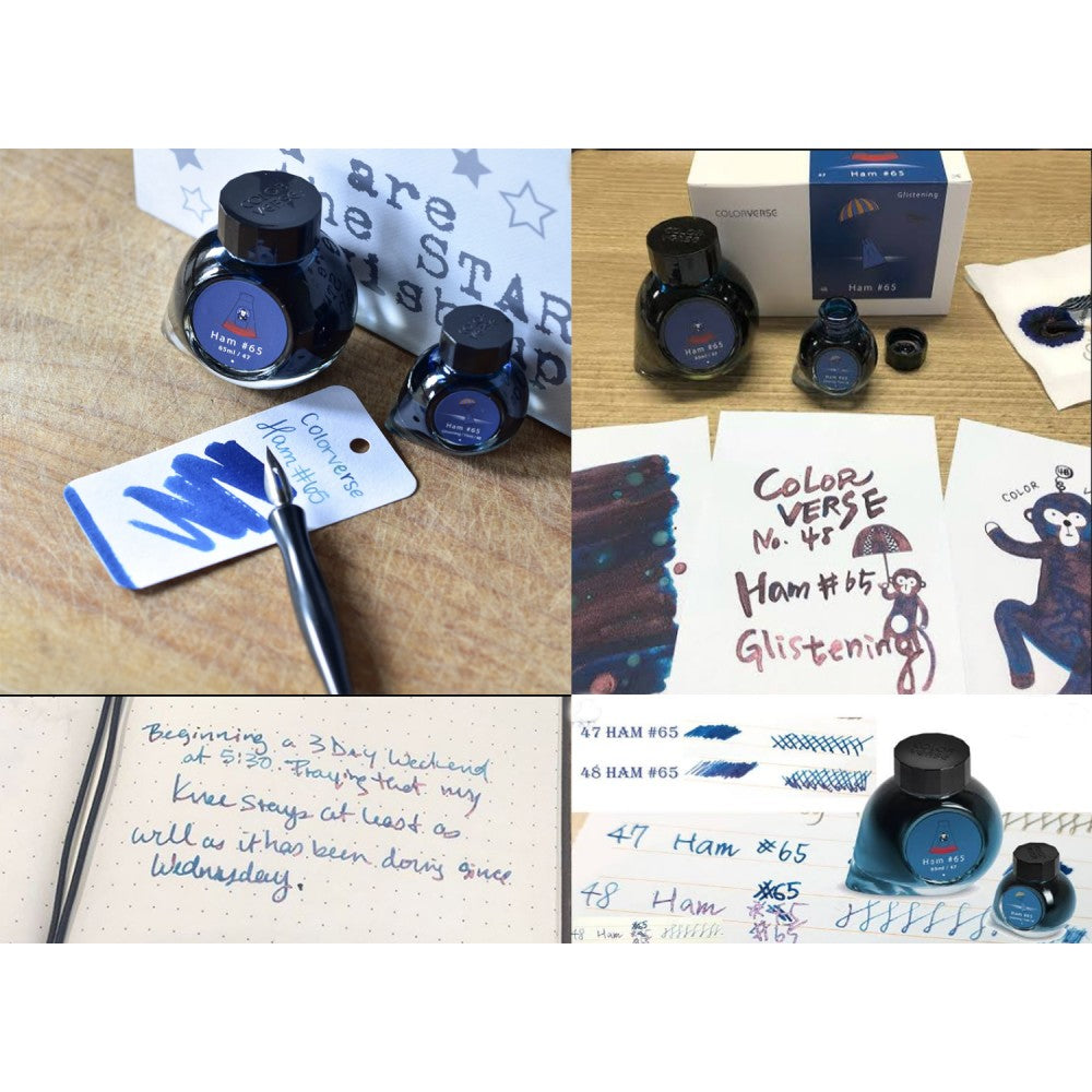 Colorverse Ink | Trailblazer In Space | HAM 65 | Dark Blue | 65ml &amp; 15ml | 2 Bottle Set - Aarcaai