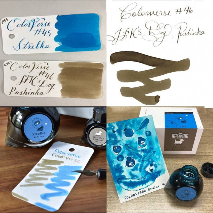 Colorverse Ink | Trailblazer In Space | Strelka | Blue | 65ml &amp; 15ml | 2 Bottle Set - Aarcaai
