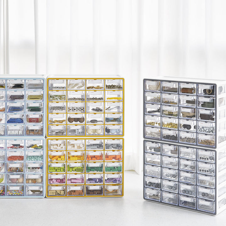 Sysmax | Multi Utility  Storage Box | 20 Drawers | Organizer | Yellow | Up System | For Office &amp; Home