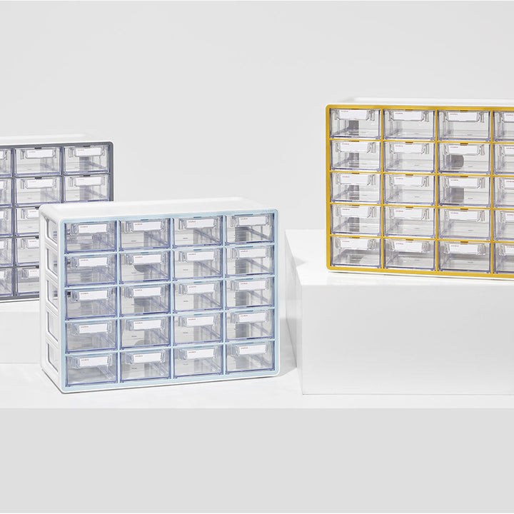 Sysmax | Multi Utility  Storage Box | 20 Drawers | Organizer | Yellow | Up System | For Office &amp; Home