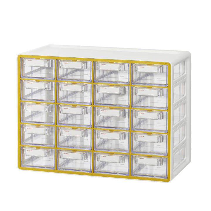 Sysmax | Multi Utility  Storage Box | 20 Drawers | Organizer | Yellow | Up System | For Office &amp; Home