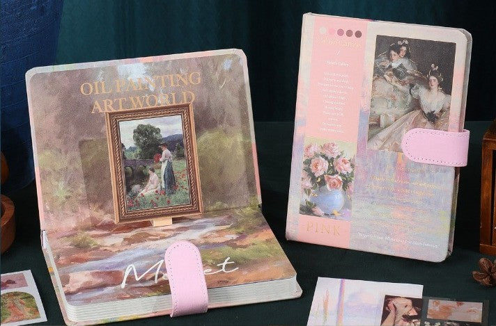 Kawaii-Q Notebook Accessories Set - Oil Painting Art World
