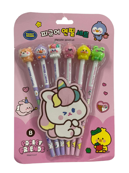 Pocket Friends 6 pc Pencil Set – AARCAAI
