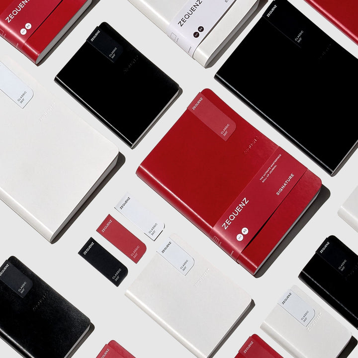 Zequenz Signature Classic Series A5 Blank Notebook - Red Edition