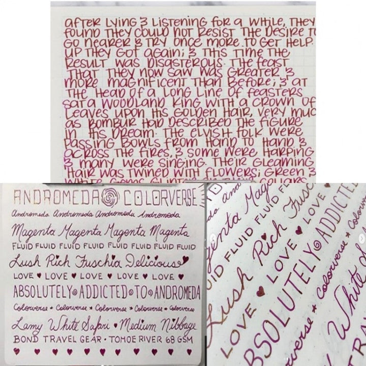 Colorverse | Astrophysics Series | Season 2 | Fountain Pen Ink | Andromeda | Purple | 65ml and 15ml | 2 Bottle Set - Aarcaai