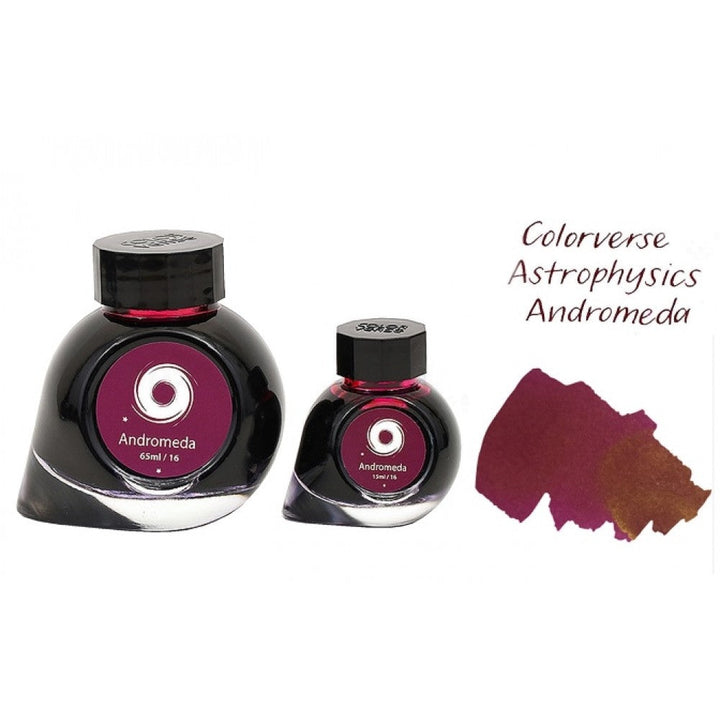 Colorverse | Astrophysics Series | Season 2 | Fountain Pen Ink | Andromeda | Purple | 65ml and 15ml | 2 Bottle Set - Aarcaai