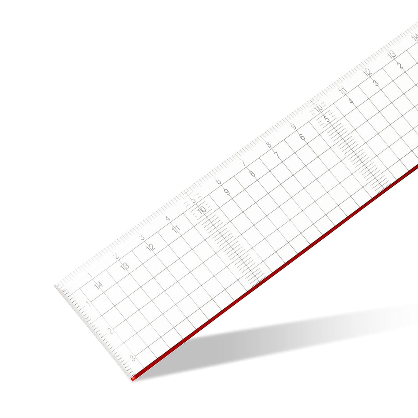 Aresto Ruler Aristo | Cutting Ruler Pexiglass | Red Cutting Edge | 50cm | Transpare ...