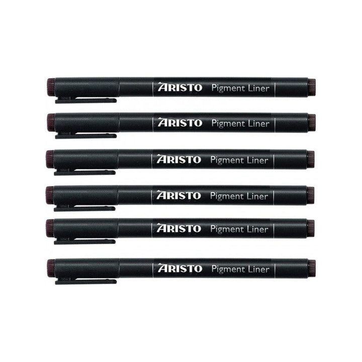 Aristo | Pigment Liner | 0.05mm | Set of 6 Pens.